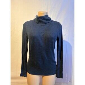 Mossimo Women’s Cowl Neck Sweater Blue Pullover Knit Long Sleeve XL-P